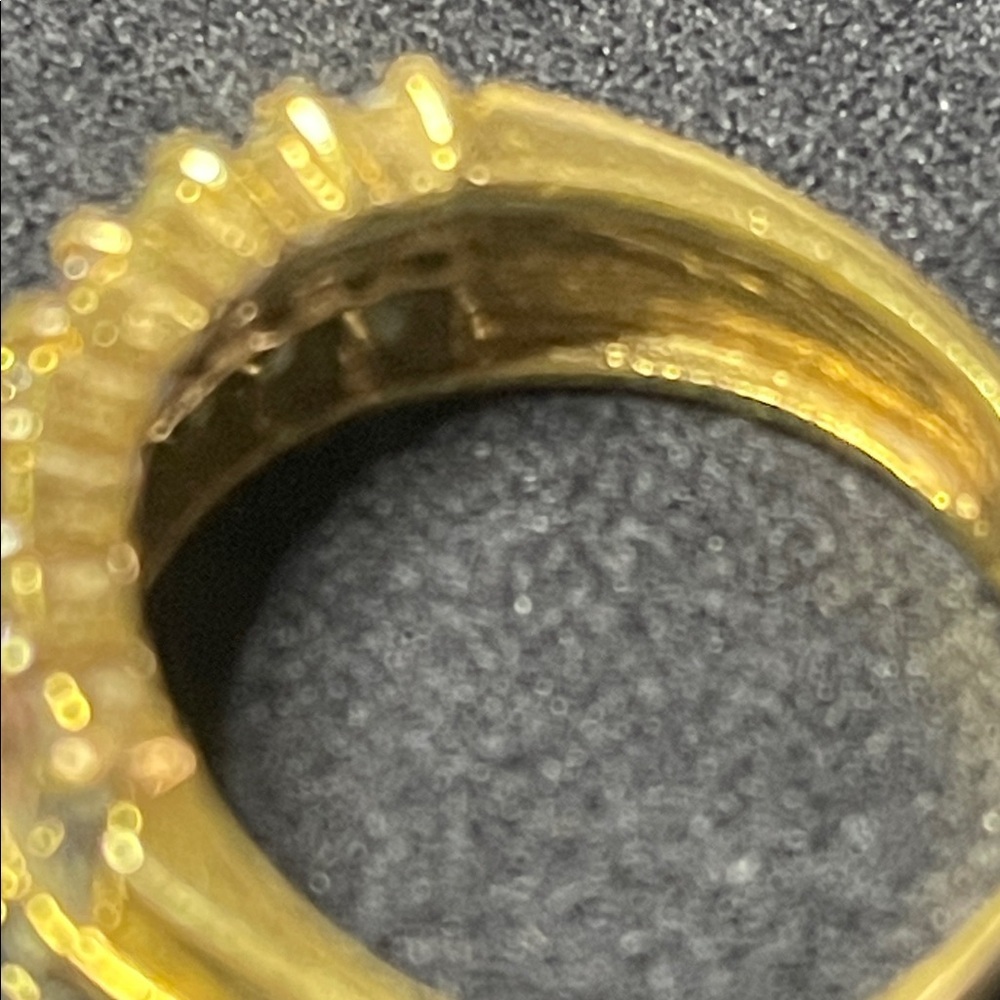 Costume Jewelry 2 for 15$ - Elegant Gold Multi-Color Gemstone Ring - no marking - Picture 7 of 7